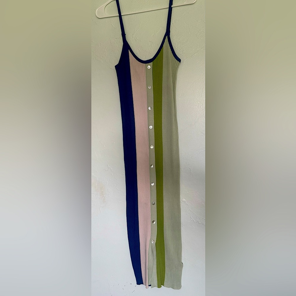 CIDER | Multi-Colored Fitted Maxi Dress